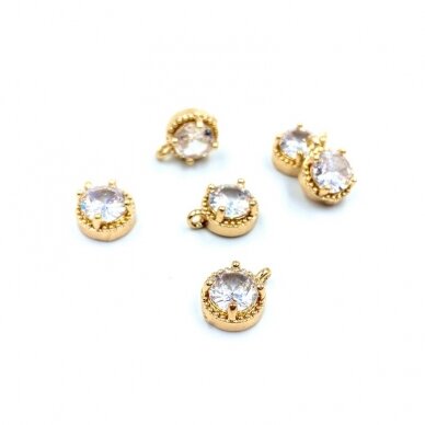 10x8mm 14k aukso sp. nerūdijančio plieno pakabukas, 1vnt.