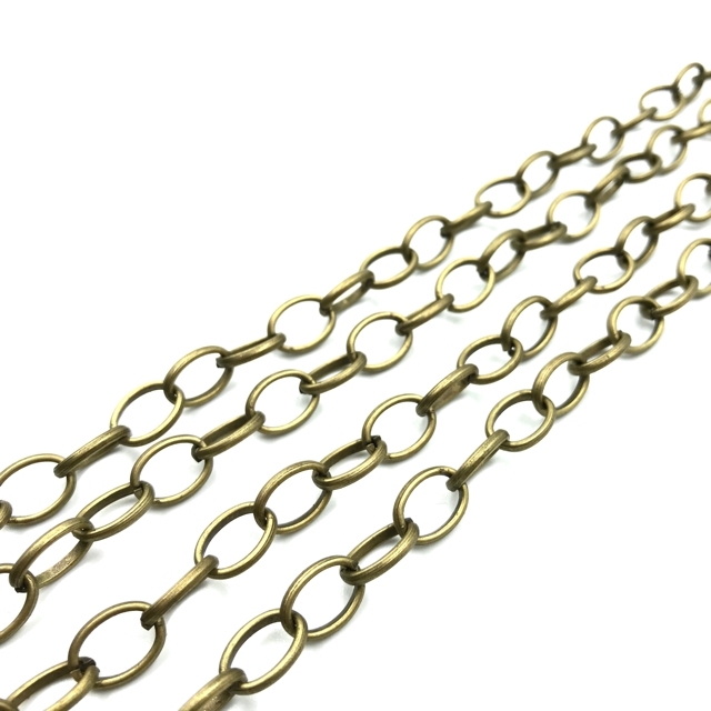 10x8mm žalvario sp. grandinėlė, 1m