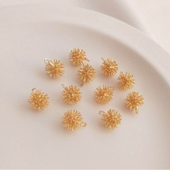 10x12mm 14k aukso sp. nerūdijančio plieno pakabukas, 1vnt. 1