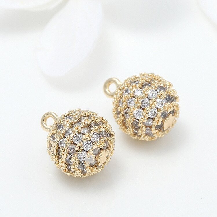 10x8mm 14k aukso sp. nerūdijančio plieno pakabukas, 1vnt. 1