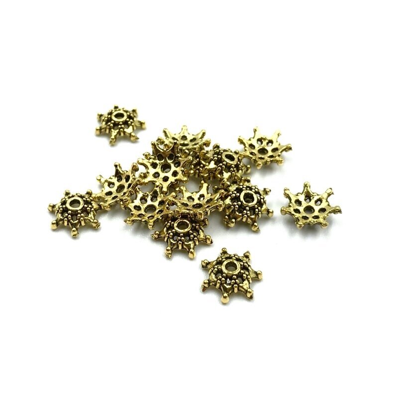 10mm aukso sp. kepurėlės, 54vnt.
