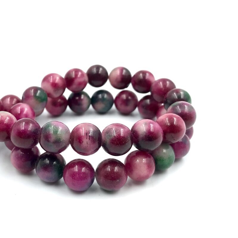 10mm bordo ir žalios sp. žadeitas, 40cm juosta 10mm bordo ir žalios sp. žadeitas, 40cm juosta