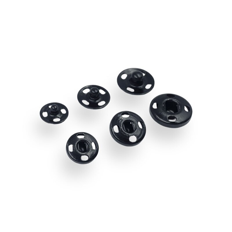 10mm juodos sp. metalinės spaudės, 6vnt.