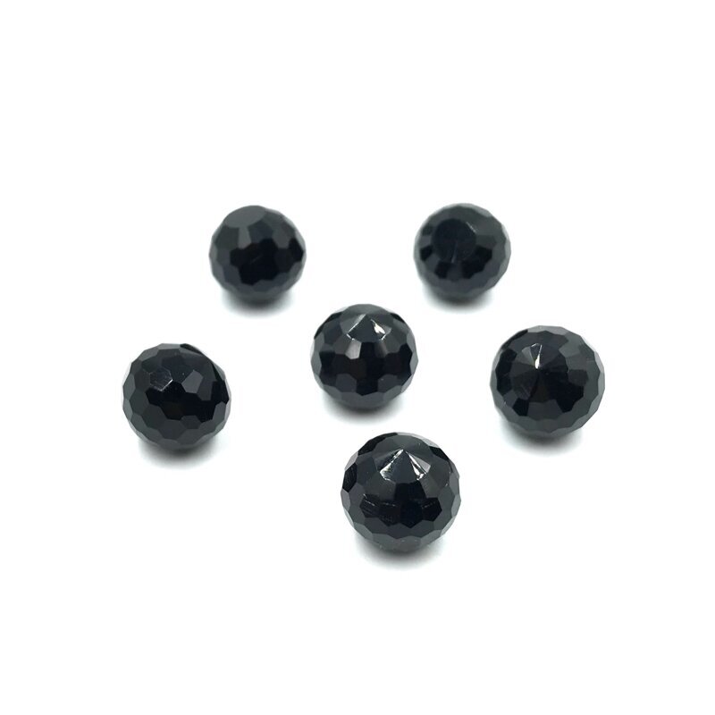 10mm juodos sp. rutulio formos klijuojami kristalai, 5vnt.