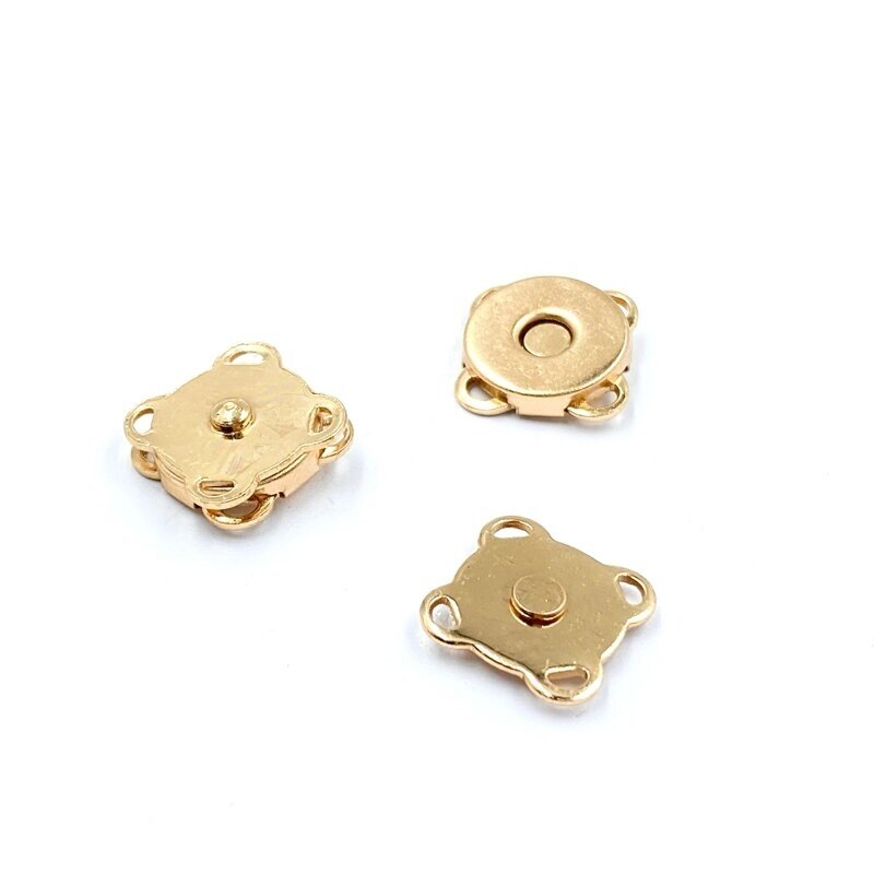 10mm rausvo aukso sp. prisiuvamas magnetinis užsegimas rankinėms, 2vnt.