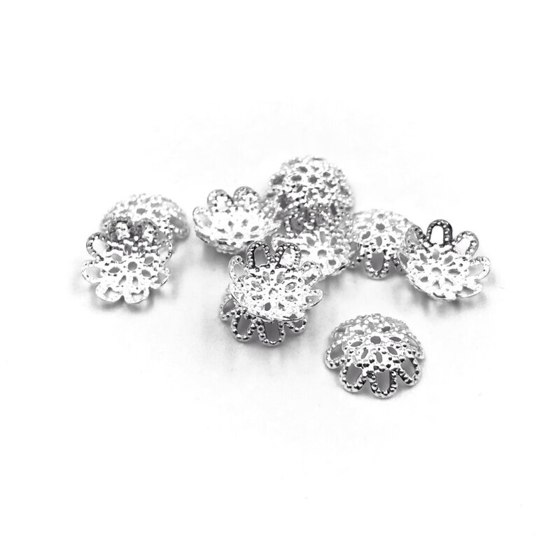 10mm sidabro sp. kepurėlės, 65vnt.