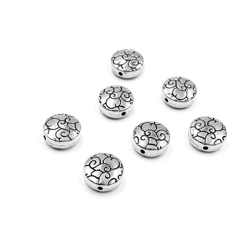 10x10mm sidabro sp. intarpai, 12vnt.