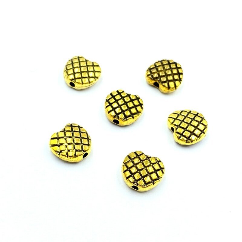 10x11mm aukso sp. intarpai, 12vnt.