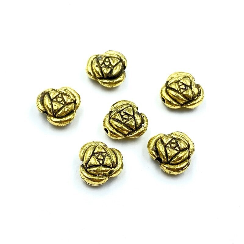 10x11mm aukso sp. intarpai, 8vnt.
