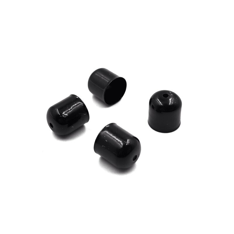 10x11mm juodos sp. kepurėlės, 10vnt.