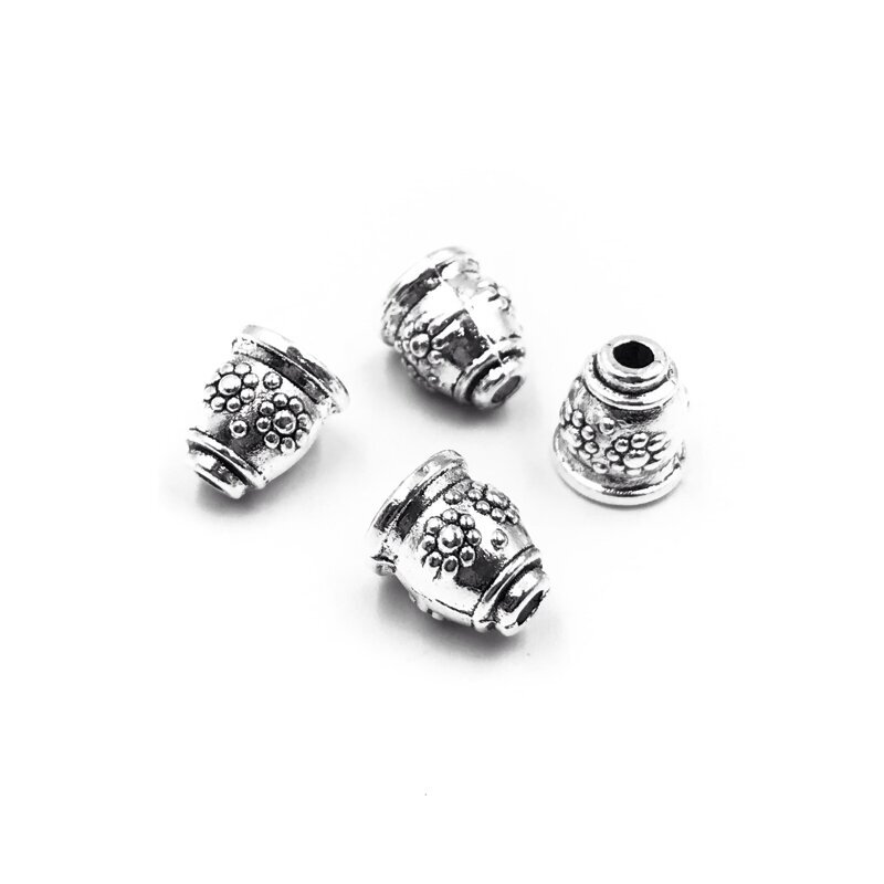 10x11mm sidabro sp. kepurėlės, 9vnt.