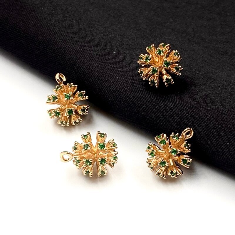 10x13mm 14k aukso sp. nerūdijančio plieno pakabukas, 1vnt.