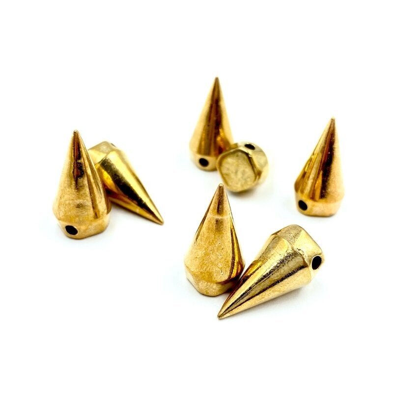 10x20mm aukso sp. prisiuvamos plastiko kniedės, 10g (apie 11vnt.)