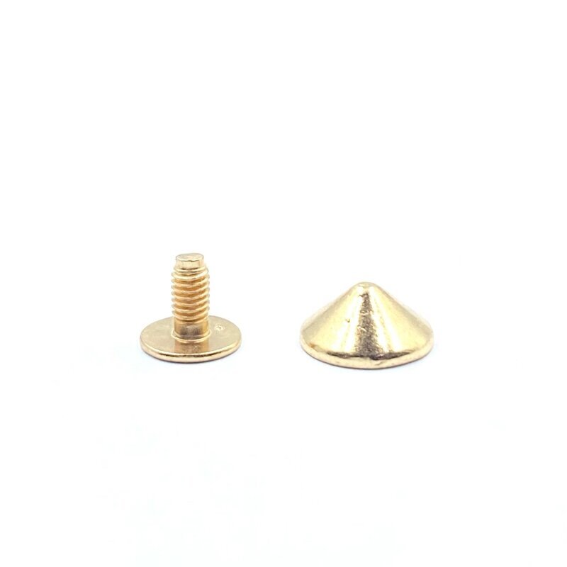10x4,7mm rausvo aukso sp. įsukamos metalinės kniedės, 4vnt.