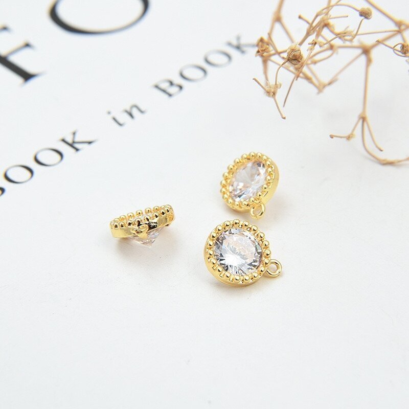 10x8mm 14k aukso sp. nerūdijančio plieno pakabukas, 1vnt. 1