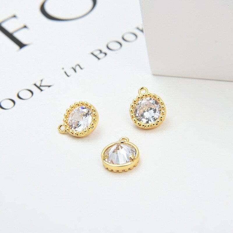 10x8mm 14k aukso sp. nerūdijančio plieno pakabukas, 1vnt. 2