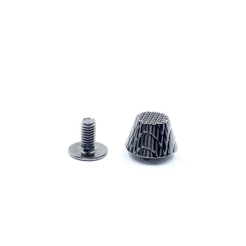 10x8mm juodintos sp. įsukamos metalinės kniedės, 2vnt.