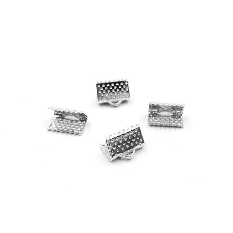 10x8mm nikelio sp. užbaigimo detalė juostelei, 29vnt.