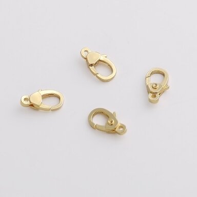 11mm 14k aukso sp. nerūdijančio plieno karabinas, 1vnt.