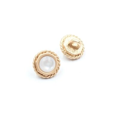 11mm aukso sp. metalinė saga su kilpute, 2vnt.
