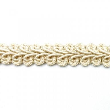 12mm kreminės sp. sintetinis nėrinys, 1m