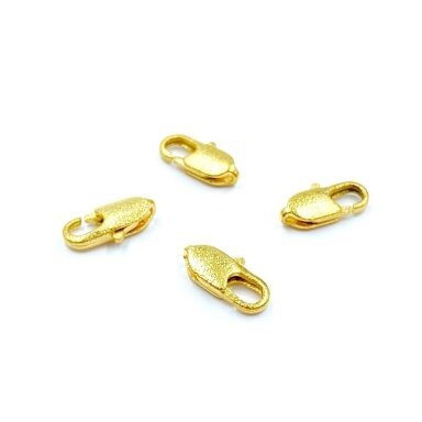 11mm matinis 18k aukso sp. nerūdijančio plieno karabinas, 1vnt. 11mm matinis 18k aukso sp. nerūdijančio plieno karabinas, 1vnt.