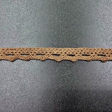 11mm rudos sp. medvilninis nėrinys, 1m
