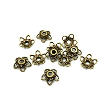 11mm žalvario sp. kepurėlės, 37vnt.