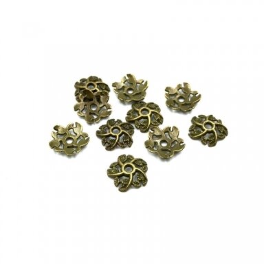 11mm žalvario sp. kepurėlės, 56vnt.