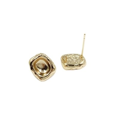 11x10mm 14k aukso sp. nerūdijančio plieno auskarų įvėrimai, 2vnt. 11x10mm 14k aukso sp. nerūdijančio plieno auskarų įvėrimai, 2vnt.