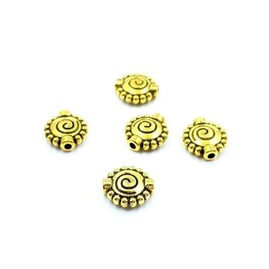 11x10mm aukso ap. intarpai, 15vnt.
