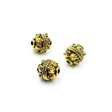 11x10mm aukso sp. intarpai, 6vnt.