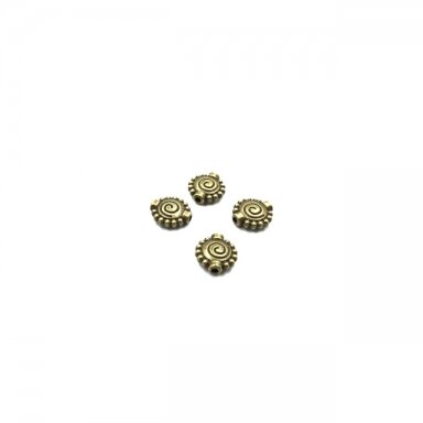 11x10mm žalvario sp. intarpai, 15vnt.