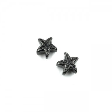 11x11mm juodintos sp. nerūdijančio plieno intarpas žvaigždė, 1vnt. 11x11mm juodintos sp. nerūdijančio plieno intarpas žvaigždė, 1vnt.