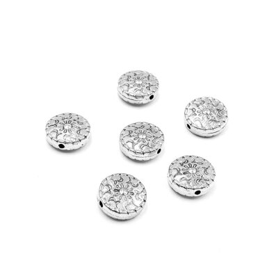 11x11mm sidabro sp. intarpai, 11vnt.