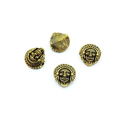 11x12mm aukso sp. intarpai, 4vnt.