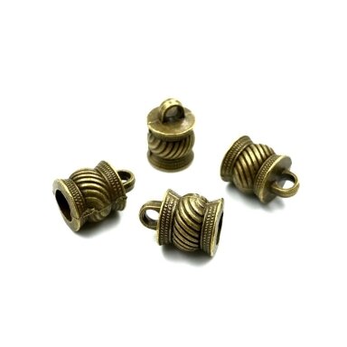 11x16mm žalvario sp. kepurėlės, 5vnt.