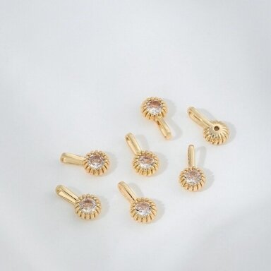11x6mm 14k aukso sp. nerūdijančio plieno pakabukas, 1vnt.