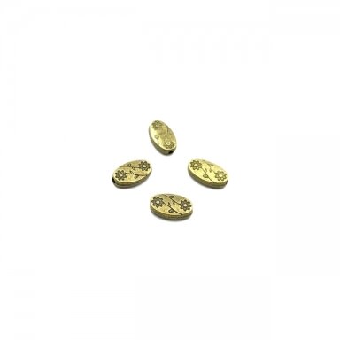 11x6mm žalvario sp. intarpai, 22vnt.