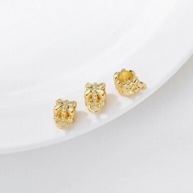 11x7mm 14k aukso sp. nerūdijančio plieno pakabuko laikiklis, 2vnt. 11x7mm 14k aukso sp. nerūdijančio plieno pakabuko laikiklis, 2vnt.