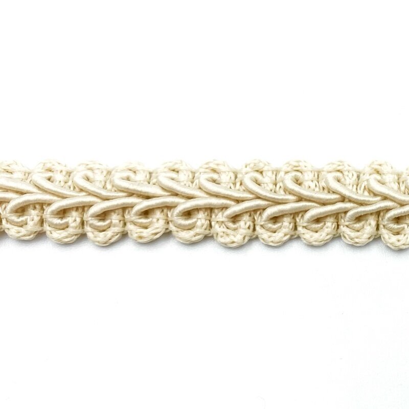 12mm kreminės sp. sintetinis nėrinys, 1m