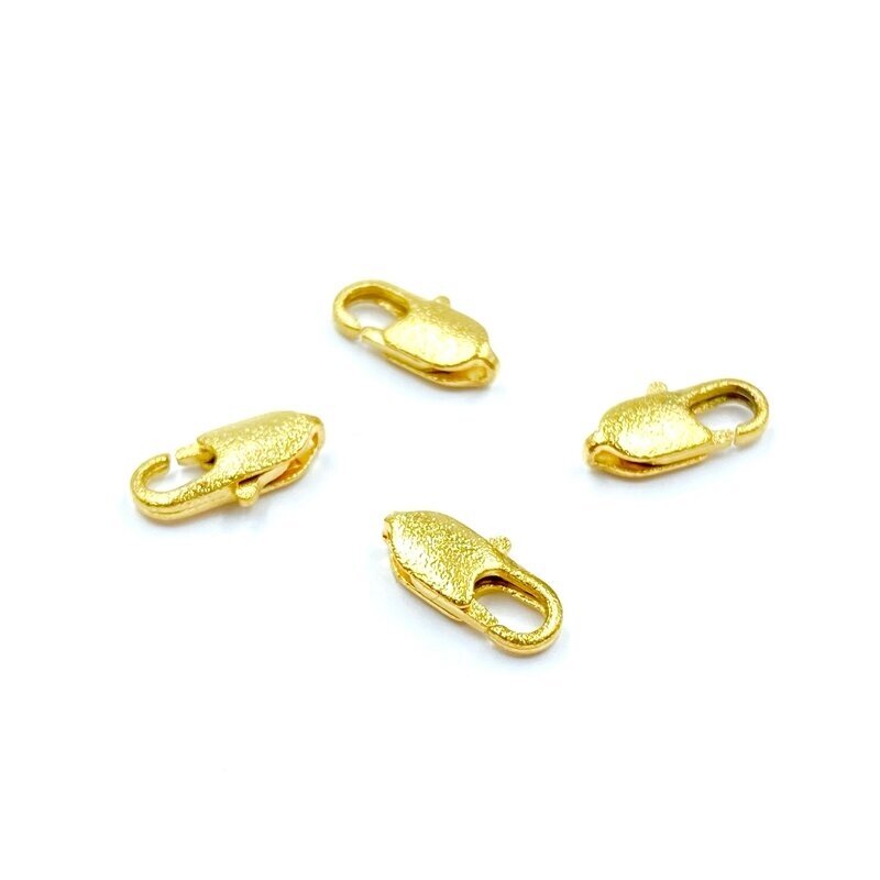 11mm matinis 18k aukso sp. nerūdijančio plieno karabinas, 1vnt.