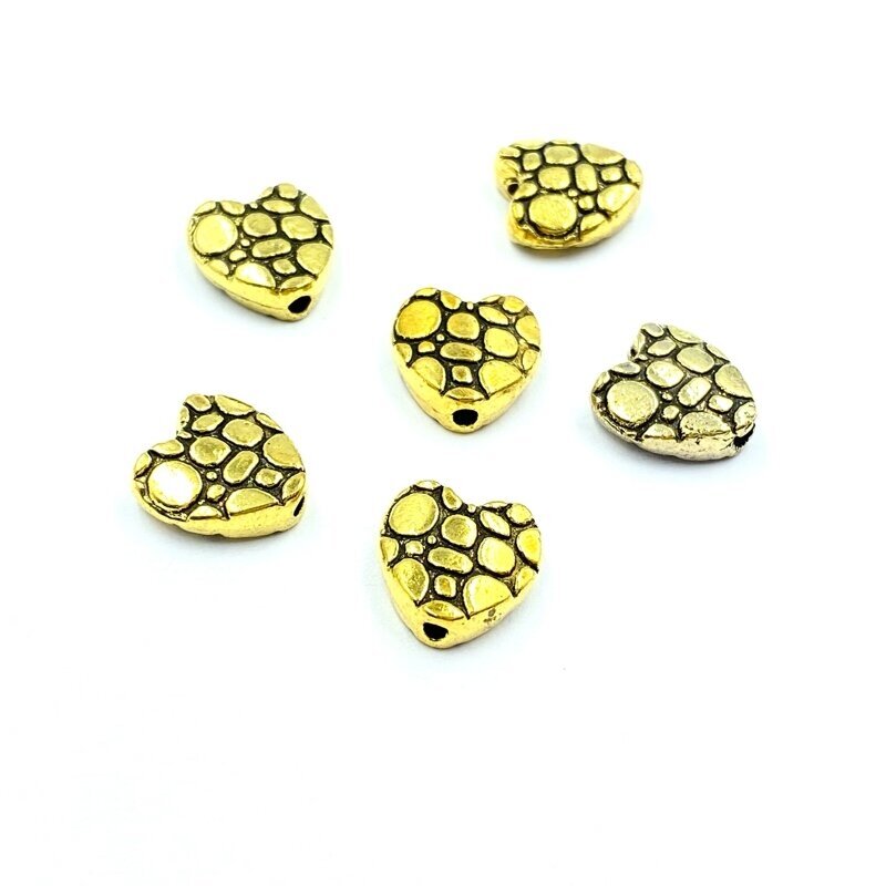 11x10mm aukso sp. intarpai, 12vnt.