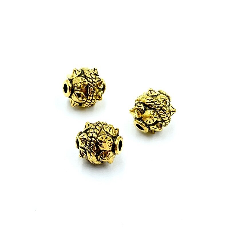 11x10mm aukso sp. intarpai, 6vnt.