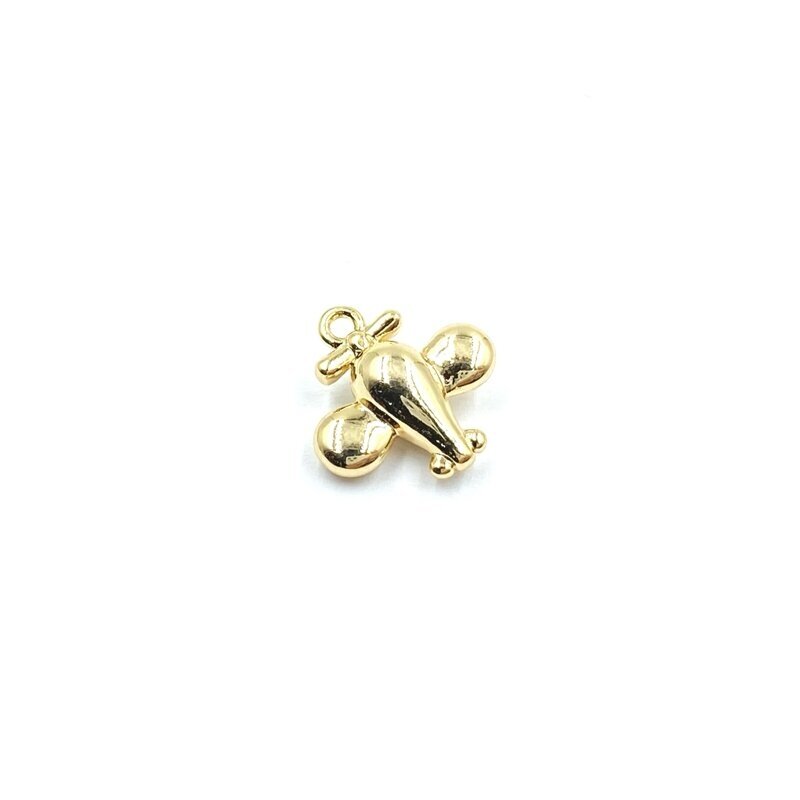 11x11mm 14k aukso sp. nerūdijančio plieno pakabukas lėktuvas, 1vnt. 11x11mm 14k aukso sp. nerūdijančio plieno pakabukas lėktuvas, 1vnt.