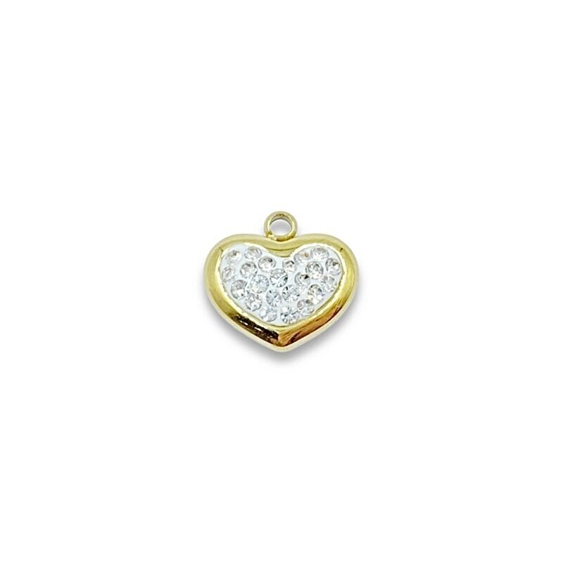 11x11mm 14k aukso sp. nerūdijančio plieno pakabukas širdis, 1vnt. 11x11mm 14k aukso sp. nerūdijančio plieno pakabukas širdis, 1vnt.