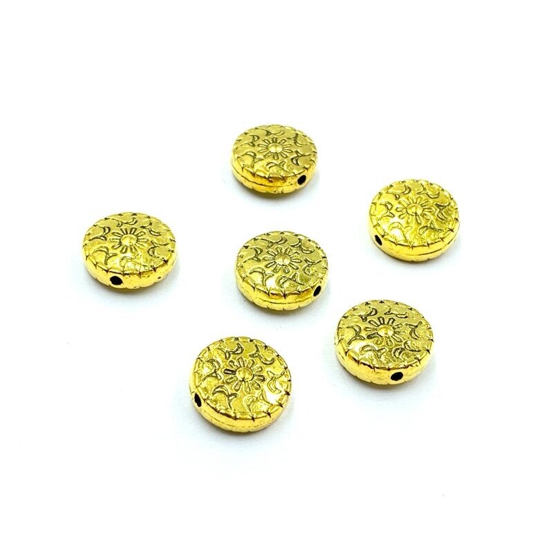 11x11mm aukso sp. intarpai, 11vnt.