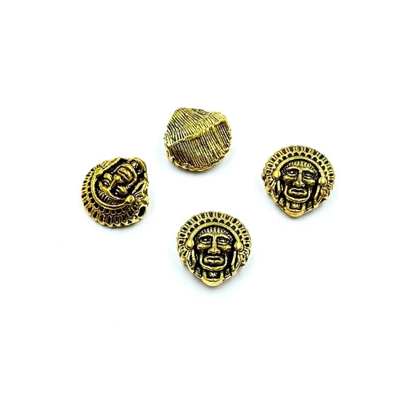 11x12mm aukso sp. intarpai, 4vnt.