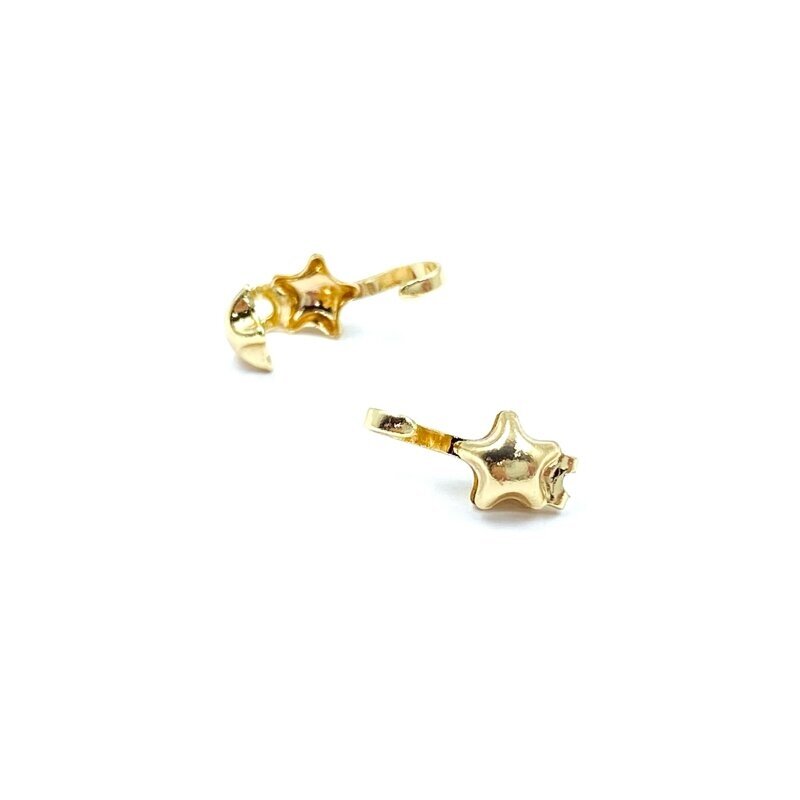 11x5mm 14k aukso sp. nerūdijančio plieno paslėpėjas su kabliukui, 2vnt.