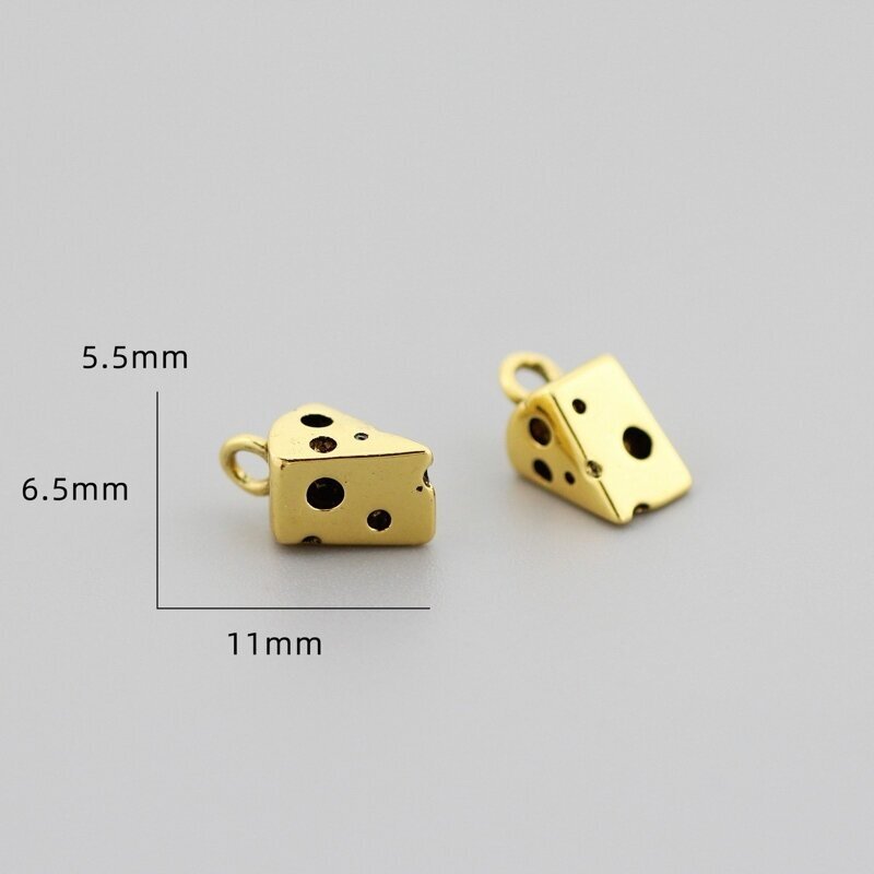 11x6,5mm 18k aukso sp. nerūdijančio plieno pakabukas sūris, 1vnt. 11x6,5mm 18k aukso sp. nerūdijančio plieno pakabukas sūris, 1vnt.